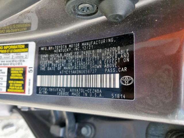 Toyota Camry Le Image 10