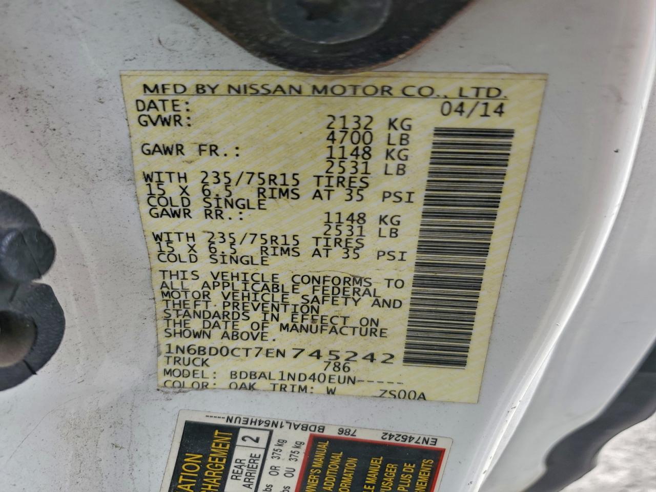 Nissan Frontier S Image 5